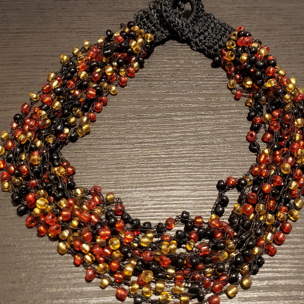 African necklace. Choker style.